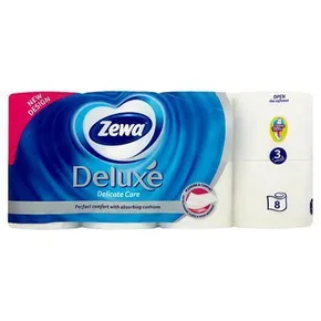 Toaletný papier, 3vrstvový, 8 roliek, ZEWA Deluxe, biely